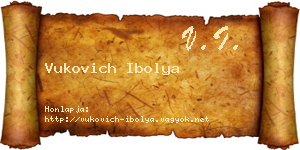 Vukovich Ibolya névjegykártya